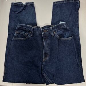 USED Men's Wrangler Jeans Color Dark Blue Size 34W/29L